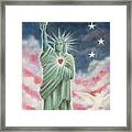 Heart Of Liberty Framed Print