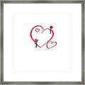 Hearts And Flowers Framed Print