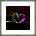 Hearts In The Night Framed Print