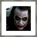 Heath Ledger Joker Why So Serious Framed Print