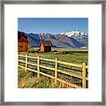 Heber Valley Ranch House - Wasatch Mountains Framed Print