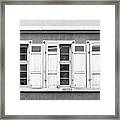 Heidleberg Shutters B W Framed Print