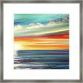 Here It Goes - Panoramic Sunset Framed Print