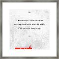 Herman Melville Quotes - Moby Dick - Literary Quotes - Book Lover Gifts - Typewriter Quotes Framed Print