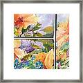 Hibiscus Triptych Framed Print