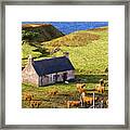Highland Cottage With Highland Cattle Framed Print