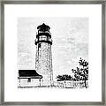 Highland Lighthouse Cape Cod Bw Framed Print