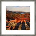 Hikers On The At Framed Print