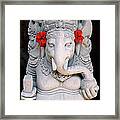 Ganesha Art Prints - Ganesha With Hibiscus Framed Print