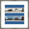 Historic Mount Pleasant Iowa Panoramic Reproduction Framed Print