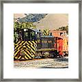 Historic Niles Trains In California . Old Southern Pacific Locomotive And Sante Fe Caboose . 7d10821 Framed Print