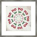 Ho Ho Ho Wreath- Art By Linda Woods Framed Print