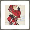 Hockey Santa Framed Print