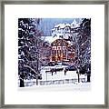 Holiday In The Village Framed Print
