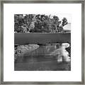 Holliwell Bridge Over The North River Black And White Framed Print