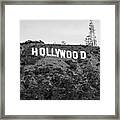 Hollywood Hills Monochrome Majesty Framed Print