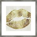 Hollywood Kiss Gold Framed Print