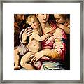 Holy Family With Saint John The Baptist Framed Print