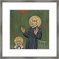 Holy Father Pedro Arrupe, Sj In Hiroshima With The Christ Child 293 Framed Print