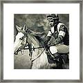 Horse And Jockey Framed Print