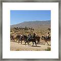 Horse Drive From June Lake To Bishop California Framed Print
