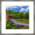 Horse Farm In New Hampshire Framed Print