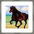 Horses In Paradise  Run Framed Print