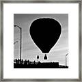 Hot Air Balloon Bridge Crossing Framed Print