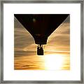 Hot Air Balloon Sunset Silhouette Framed Print