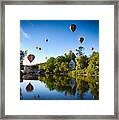 Hot Air Balloons In Quechee Framed Print