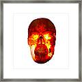 Hot Headed Skull On Transparent Background Framed Print