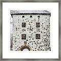 Hovdala Slott Gatehouse In Winter Framed Print