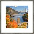 Hudson River And Bridges Framed Print