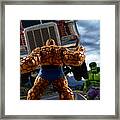 Hulk Vs. Thing - Round 1 Framed Print