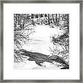 Humber River - Winter Moods 2 Bw Framed Print