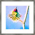 Hummingbird Art - Energy Glow Framed Print