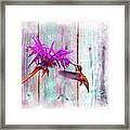 Hummingbird In Color Framed Print