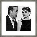 Humphrey Bogart Audrey Hepburn Sabrina 1954 Framed Print