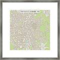 Huntsville Alabama Us City Street Map Framed Print