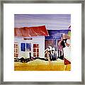 Hurrying In Tanzania Framed Print