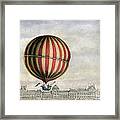 Hydrogen Balloon, 1783 Framed Print