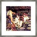 Hylas And The Nymphs Framed Print