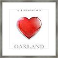 I Hella Love Oakland Ruby Red Heart Transparent Png Framed Print