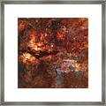 Ic 1318 And The Butterfly Nebula Framed Print