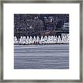 Ice Sailing -  Madison - Wisconsin Framed Print