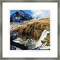 Iceland Landscape With Skogafoss Waterfall Framed Print