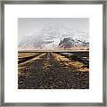 Icelandic Mountain Winter  Landscape Framed Print