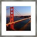 Iconic Golden Gate Bridge In San Francisco Framed Print
