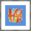 Iconic Love - Grunge Framed Print