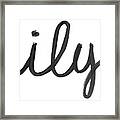 Ily- Art By Linda Woods Framed Print